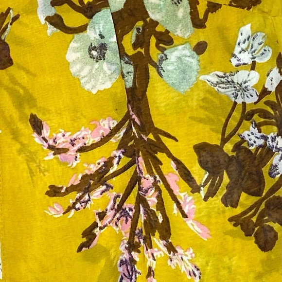 Windsor Mustard Floral Plunge Front Open Back Maxi - Picture 2 of 2